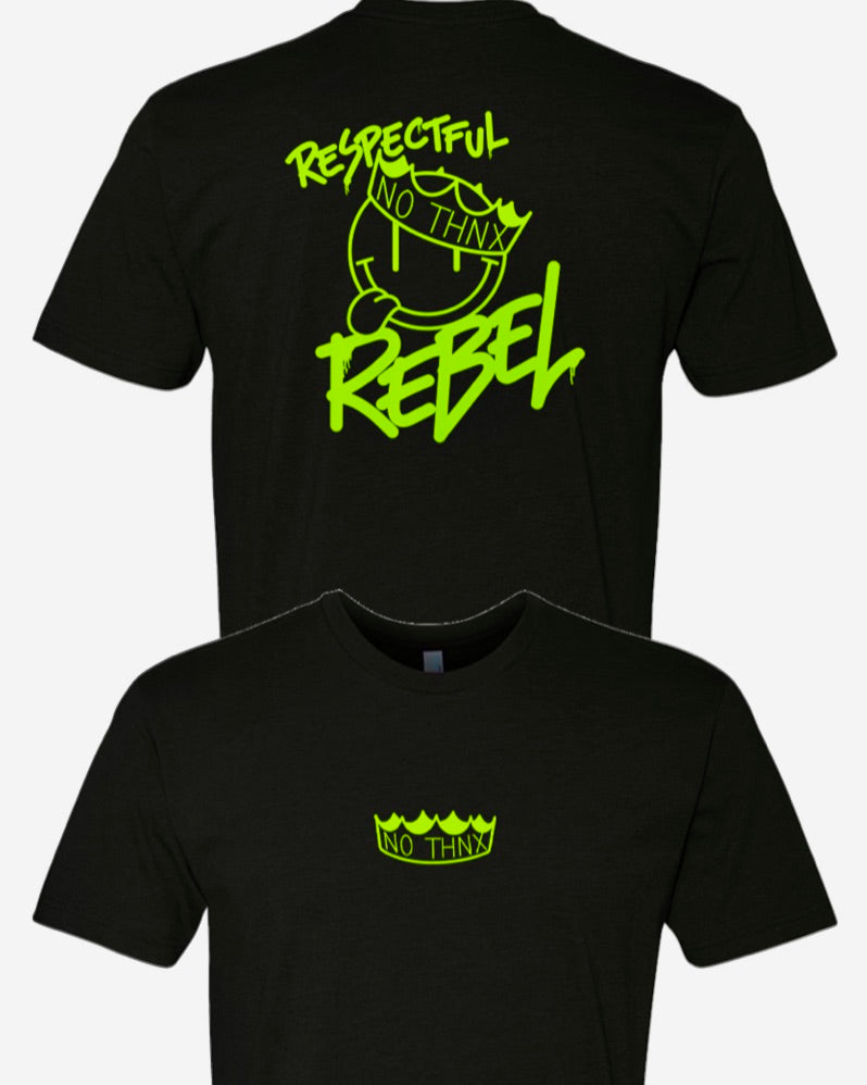 No Thanks Respectful Rebel Lime Green