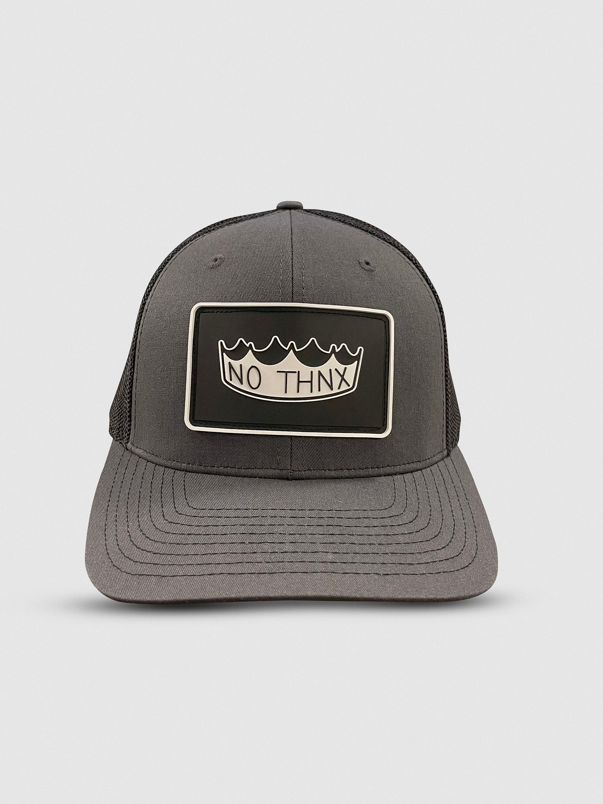 Snap back flex Gray and black Black Crown PVC Silicone